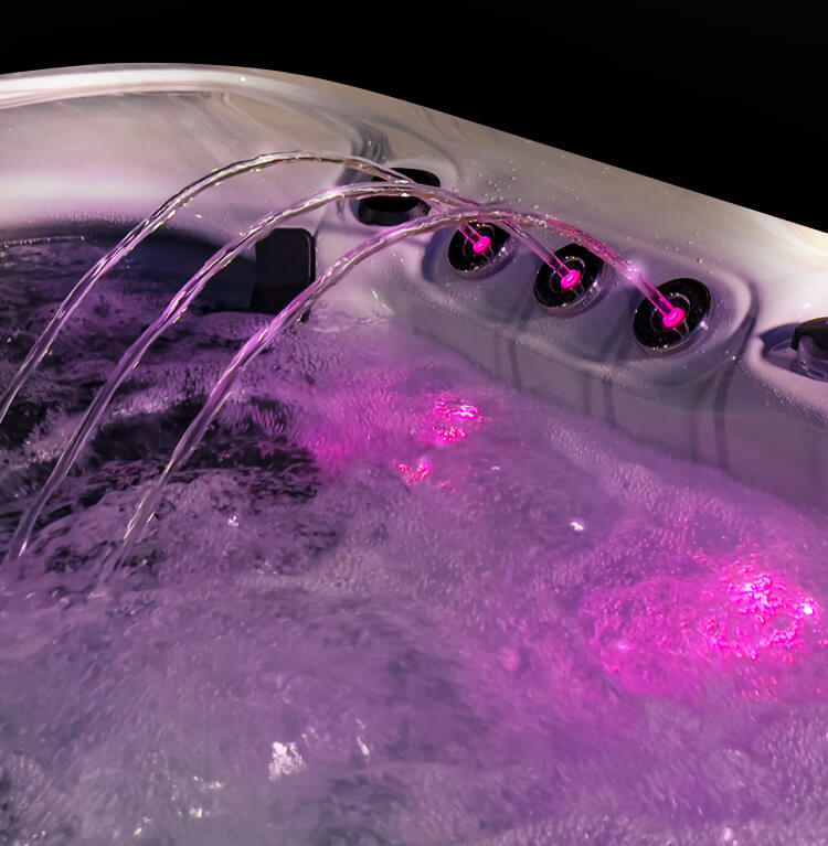 Geräuschloses laminares Wasserfeature